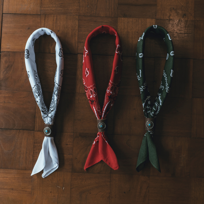Regional Raw Handkerchief with Leather Concho