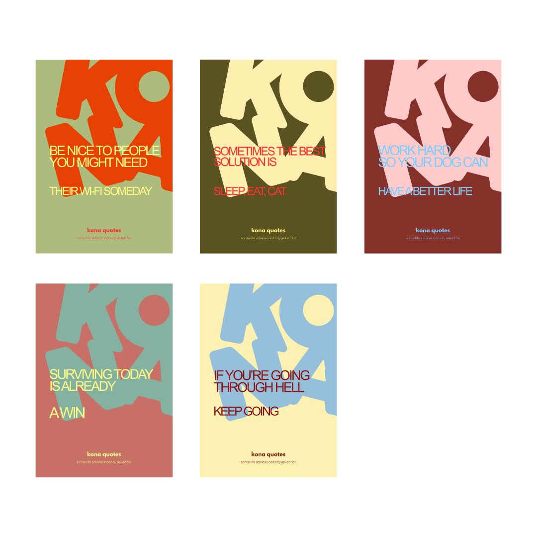 KONA Quotes Postcard