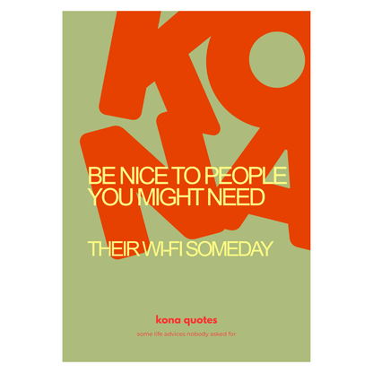 KONA Quotes Postcard