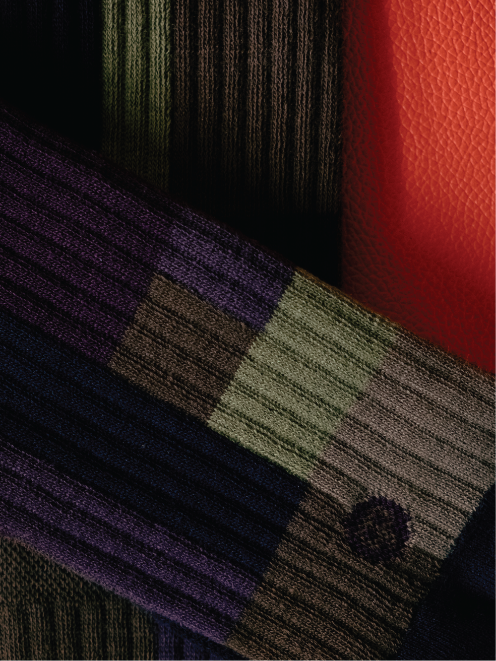 GPS MOSCA Abstract Color Block Crew Socks