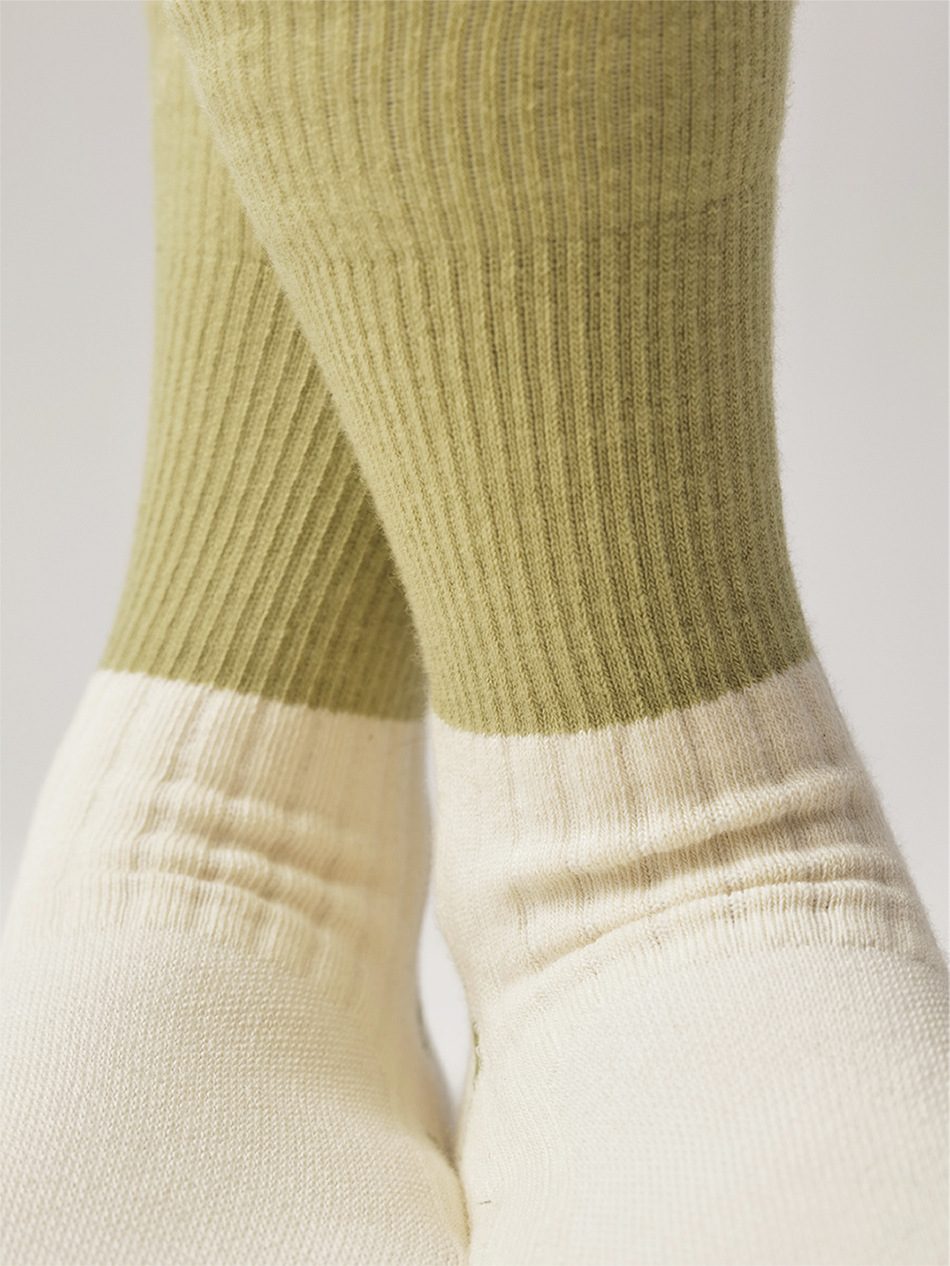 GPS DUA Color Block Ribbed Crew Socks