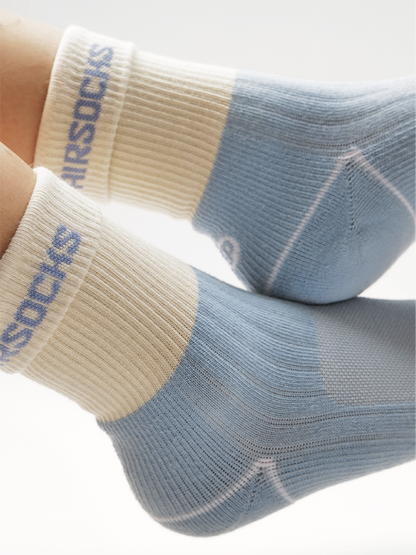 GPS DUA Color Block Ribbed Crew Socks