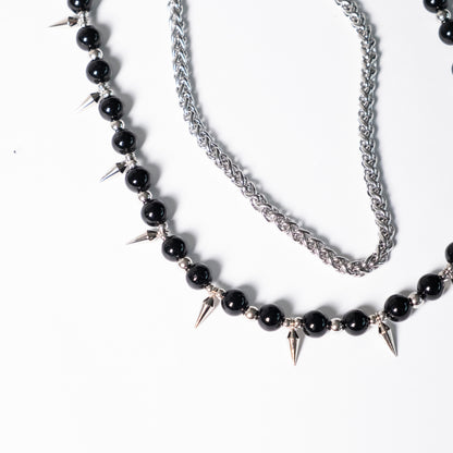SACA Black Stone Pants Chain