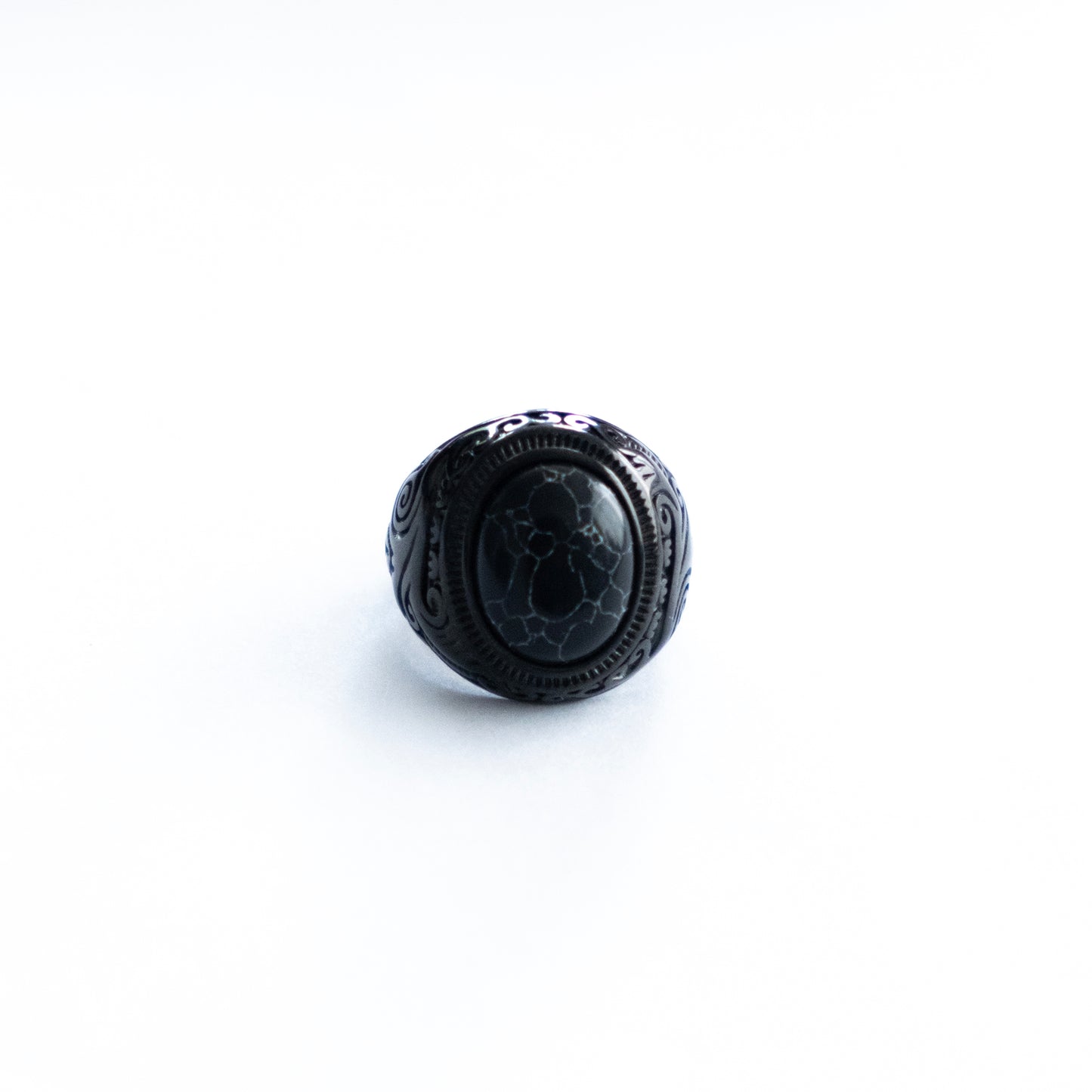 SACA Black Stone Black Ring