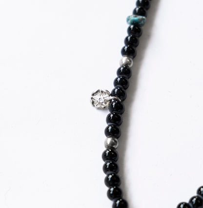 Glass Beads Necklace with Arrow Head Pendant