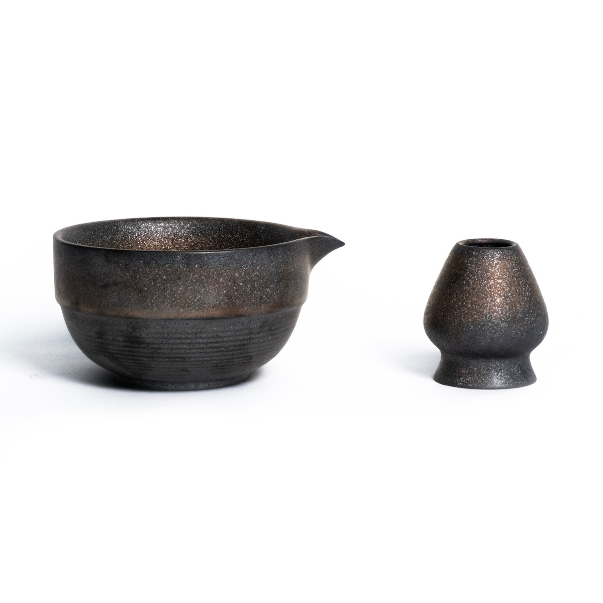 Kami Taka Matcha Ceramic Bowl & Tea Whisk Stand